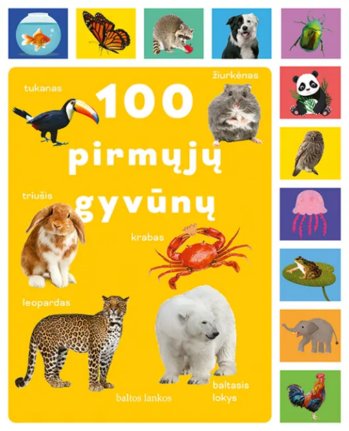 100 pirmųjų gyvūnų paveikslėlis